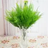 Decoratieve bloemen 1 pc's 7 stengels Plant eenvoudige kunstmatige asperges varen Creative simuleren plastic groene struiken