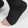 Women Socks Two Stage Pressure Silicone Antiskid Stockings Open Toe Long Leg Elastic Vein Black Skin S M L XL XXL