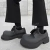 Casual Shoes Men Big Boots Black Guma Gumowa sportowa platforma Koronna w górę podwyższona obcas wtrysku uliczna