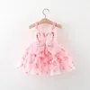 Mädchenkleider Mädchen Sommer 2024 Kinder Prinzessin Party ärmellose Kleid für Baby Geburtstagskleidung Kleinkind Fashion Kostüm Kinder 1 2 3y