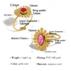 Cluster Ringe Yachan Luxus rosa Naturstein Edelstahl für Frauen Geometrische Herzblume Charming Chic Schmuck