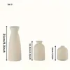 Conjunto de vasos de cerâmica de 3 vasos de flores para decoração de casa rústica Decor de sala de estar moderna Decortable 240430