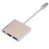 3 en 1 Tipo C a HDMI USB 3.0 Adaptador de carga USB-C 3.1 Hub para Mac Air Pro Huawei Mate10 Samsung S8 Plus