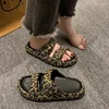 Pantofole Summer Women's Leopard Print Platform Casual Sole spessa Sandali interni ed esterni coppia scarpe da spiaggia