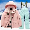 Одежда поставлена подростка одежда для девочек осень детский лыжный костюм флисовый мульти карман и брюки зимний сноуборд Виндброф теплый снег