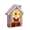 Figurines décoratines Jouets de Noël Fenêtre de bureau Calendrier Ornement LED Cadeaux