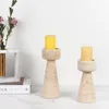 Partes de velas Candelera de mármol minimalista para la decoración del hogar Retro Stone en forma de cono Fiestas de bodas