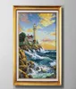 The Lighthouse Sea Scenery Europe Style Cross Stitlework Set Kit Kit dipinti conti stampati su tela DMC 14C1706469
