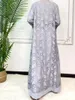 Etnik Giyim Arap Dubai Abayas Kadın Giysileri Çiçeklerle Gevşek Dantel Müslüman Elbise Uzun Kollu Kaftan Geleneği Lislamatik