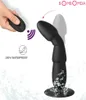 Realistische Dildo Vibrator Anal Plug Prostate Massager Zuigbeker Masturbator voor man Remote Butt Plug Anal Vibrator Sex Products Y4971107