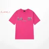 Męskie koszulki designerskie luksusowe lanvins Wysokiej jakości Klasyczna graficzna koszulka z literą klatki piersiowej drukowana koszulka Lavin High Street Lavina Tshirts bawełny luźne koszulki 3704