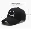 Budromellerie Smile Face pour femmes Caps de baseball kpop noire coton réglable drôle Hip Hop Cap