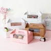 Enveloppe cadeau 30pcs Petite boîte à cupcake en carton avec fenêtre transparente - parfait pour les boulangeries et les boulangers de maison