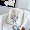 Evening Bags 2024 Arts Female Canvas Shoulder Bag Henri Matisse Flower Print Zipper Book Handbag Thick Cotton Large Tote For Women Shopping
