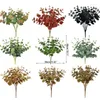 Decorative Flowers Spring Artificial Eucalyptuses Stems Leaves Branch For Vases Bouquets Decoration Dropship