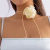 Pendant Necklaces Exaggerated Delicate Neck Chain Classic Romantic Flower Women's Elegant Trendy Jewelry Vintage Charm Necklace