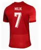 Polônia 2024 Jerseys de futebol Lewandowski Away 24 25 Polska seleção nacional Milik Piszczek Piatek Grosicki Krychowiak Zielinski Camisa de futebol Kit Men