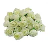 Decorative Flowers 100PCS/Bundle Artificial Rose Head Flower Silk Bulk Party Wedding Fake Bouquet Decor Home Plants Living Room Decoration