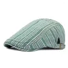 Berets Vintage Art Painter Stripes, чтобы сделать старую шляпу передней шляпу молодые мужчины и женщины уличные повседневные кепку для всех матчей