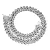 Fine Jewelry Sterling Silver Pass vvs Moissanite Diamonds 14 -krotnie złota platowane Miami Cuban Link łańcuchy dla mężczyzn