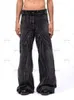 Y2k Punk Hip Hop Jeans lose gewaschene Kleidung Männer Bodenwischende Hosen Männer Frauen Streetwear Arbeitskleidung Ripped Style 240420