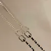 HOT Designer Necklaces High Quality Pendant 18k Gold Stainless steel Crystal Brand Letter Pendants Men Women Link Chains Choker Necklace Jewelry Christmas Gift