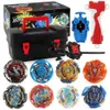 4d Beyblades JT8801-03 Gyroscope de combat avec boîte de rangement en rotation de lanceur supérieur adapté aux cadeaux pour enfants Q240430