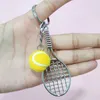 Keychains creativiteit emuleren tennisballen sleutelhanger hangende competitie souvenirs collecties auto sleutelhouder accessoires cadeau voor vrienden