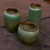Vasos Mini zen vaso de cerâmica estilo japonês Petal Dry Flower Arrangement Retro Pottery Home decoração