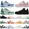 Hommes Femmes Casual Chores Designer Trainer Sneakers Low Noir blanc bébé bleu marine Orange Visue verte jaune rose brun homme Tennis Tennis Tennis extérieur Jogging Walking