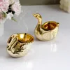 European Light Romantic Golden Ceramic Swan rökelsebrännare Aromaterapi Mellanöstern Arab Heminredning