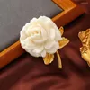 Broşlar Skeds Orta Deisgn Kadın Kızlar Emaye Gül Çiçek Pimleri Vintage Klasik Damat Yağı Bitki Düğün Rozetleri Takı Hediyesi
