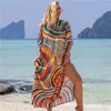 Loose Böhmen Print Bikini Deckbedecke Robe de Plage Frauen Tunika Sarong Badeanzug UPS Long Beach Pareo Kleid