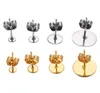 20100pcslot Gold Edelstahl leere Post -Ohrring -Stollen Basisstifte mit Ohrringen Stecker Erkenntnisse Ohr zurück für DIY -Schmuck Making1504549