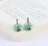 Stud Chinese Character Fu Pendant Jade Earrings Elegant Antique Round Hoop Retro Style Ear JewelryStud Effi225763018