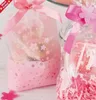 100ps 16x26cm Pink Blossom Printing Printing Прозрачная подарочная упаковка пакетов пластиковый пакет для конфет и сладостей Рождественский rab7546105