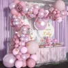 Macaron papillon ballon garland arc kit anniversaire décor anniversaire décor enfants baby shower fille latex ballon chaîne de mariage fournitures 240427