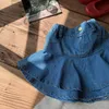 Bebe meninas saia jeans da criança infantil pettiskirts cintura alta saídas de dança para crianças roupas de verão para crianças roupas 2 4 5 6 240513