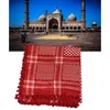 Sciarpa per polvere araba adulta con pattern jacquard quadrata keffiyeh velo