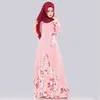 Etnische kleding Vintage Gedrukte moslimvrouwen Abaya Long Maxi -jurken Turkije Dubai Islamitische feest Ramadan jurk femme gewaden gewaad Vestidos
