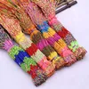 Странд хлопчатобумажные веревочные браслеты многоцветная нить дружба с плетеными шнурами