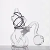 1pcs Sexy Glass Bong Oil Rig Thickness 14mm Female Joint Bubbler Dab Rig Ashcatcher Hookahs Dry Herb Tobacco Honeycomb Perc Beaker Bong with Male Glass Oil Burner Pipe