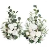 Flores decorativas Casamento grátis em pé Artificial Arranjo Flower Cadeira de cadeira de decoração Decoração Rosa Floral Decoração ao ar livre