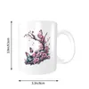 Muggar blommor personaliserade mugbutterflies anpassad text po name present kaffe rolig dag keramik