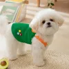 Hondenkleding huisdier kleding fruit applique suspender vesten voor honden kleding kat kleine persimmon print schattige zomerjongen yorkshire accessoires