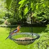 Inne zapasy ptaków wiszące podajnik odporny na rdzę czarne łańcuch kąpiel kolibra do ciężkiego ogrodu karmiącego wodę na zewnątrz