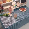 Table Cloth Korean Plaid Tablecloth Jacquard Fabric Desk Mat Background Home Decoration Nordic Modern Textile