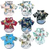 Vêtements pour chiens pour animaux de compagnie de style hawaïen Shirts de plage imprimés pour chiot pour chiot petit chat chihuahua vêtements de costume 240428