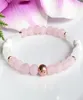 MG1085 Nouveau design 6 mm Bracelet d'huile de quartz mate de rose mat