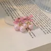 Orecchini per borchie coreana Dolce Pink Bow for Women Girls Fashion Design Personality Mirror Butterfly Spring Summer Jewelry